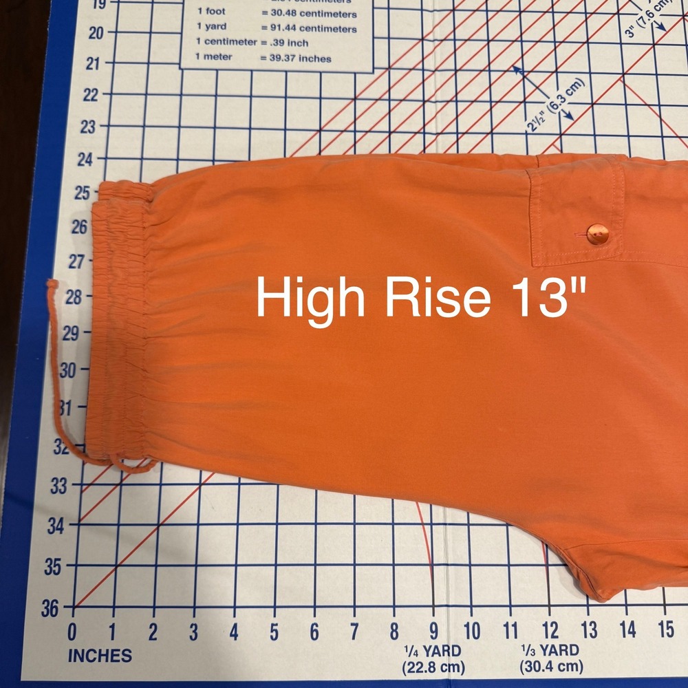 Good Clothes Collections Womens Vintage 100% Silk Cargo Pants Orange Wide Leg 10 - Picture 9 of 11